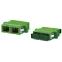 FA-P11Z-DSC/DSC-N/GN-GN Оптический проходной адаптер SC/APC-SC/APC, SM, duplex, корпус пластиковый, зеленый, зеленые колпачки | 242810 | Hyperline