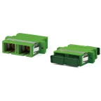 FA-P11Z-DSC/DSC-N/GN-GN Оптический проходной адаптер SC/APC-SC/APC, SM, duplex, корпус пластиковый, зеленый, зеленые колпачки | 242810 | Hyperline