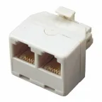 Телефонный двойник RJ-11(6P-4C) (штекер - 2 гнезда) | 03-0031 | REXANT