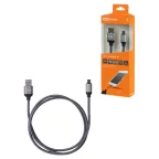 Дата-кабель, ДК 10, USB - micro USB, 1 м, тканевая оплетка, серый, | SQ1810-0310 | TDM