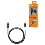 Дата-кабель, ДК 7, USB - micro USB, 1 м, тканевая оплетка, черный, | SQ1810-0307 | TDM
