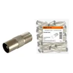                  Переходник гнездо F - штекер TV б/п  | SQ1809-0022 | TDM
               
