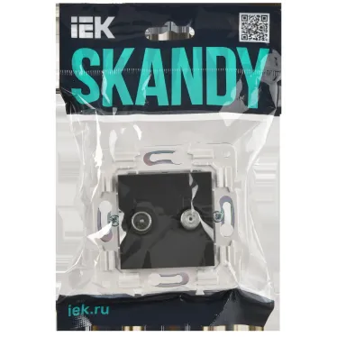 SKANDY Розетка двойная TV+SAT SK-A13G графит IEK