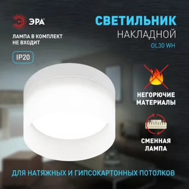 Светильник настенно-потолочный спот OL30 WH GX53 белый