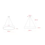 Светильник LED Geometria Ring SPO-131-B-40K-045 45Вт 4000К 4000Лм IP40 600х80 черный подвесной драйвер внутри