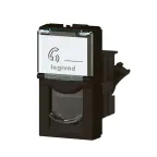 Розетка RJ 45 Mosaic категория 6 - FTP - 1 модуль - матовая черная