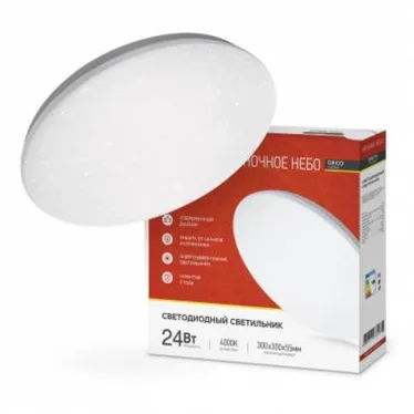 Светильник светодиодный серии DECO 24Вт 230В 4000К 1560лм 300х55мм НОЧНОЕ НЕБО | 4690612033518 | IN HOME