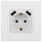 Розетка 2P+E 16A-250В, штор. с 2xUSB 5В-3А, Эра Elegance, белый 14-4109-01