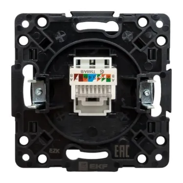 Стокгольм Механизм Розетки RJ-45 1-местной черный