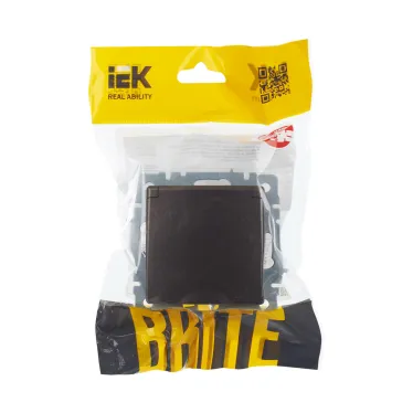 BRITE Розетка с заземлением с защитными шторками и крышкой 16А IP44 РСбш10-3-44-БрТБ темная бронза