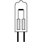 Лампа галогенная капсульная G4 5Вт 12В для печей и духовок 64408 OVEN 5W 12V G4 FS1 | 4050300308029 | Osram