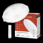                  Светильник светодиодный COMFORT DIAMOND 55Вт 230В 3000-6500K 4400Лм 330x80мм с пультом ДУ | 4690612035048 | IN HOME
               