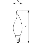 Лампа светодиодная Deco 40W E14 230V BXS35 CL 1CT/4X5 | 921476844213 | Philips