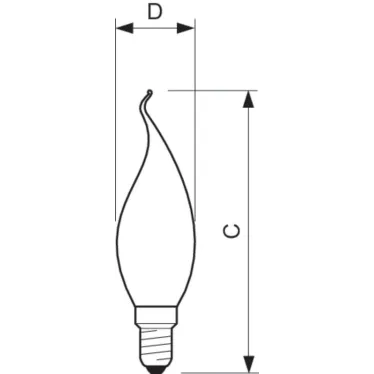 Лампа светодиодная Deco 40W E14 230V BXS35 CL 1CT/4X5 | 921476844213 | Philips