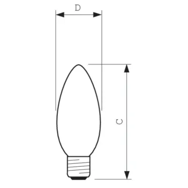 Лампа накаливания ЛОН Stan 40W E27 230V B35 CL 1CT/10X10 | 921492044218 | PHILIPS