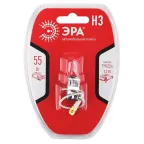 Лампа автомобильная галогенная Н3 12V 55W PK22s BL (лампа головного света, противотум | Б0037576 | ЭРА