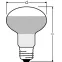 Лампа накаливания зеркальная CONCENTRA R80 SPOT 60W 230V 460cd 50° E27 d80x116 | 4052899182332 | Osram