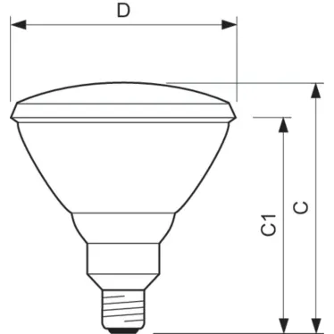 Лампа накаливания зеркальная ЗК  PAR38 120W E27 24V SP 10D 1CT/12 | 923810020511 | PHILIPS