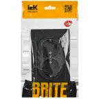 BRITE Розетка двойная с заземлением без защитных шторок 16А в сборе РС12-3-БрГ графит