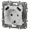 Розетка 2P+E 16A-250В, штор. с 2xUSB 5В-3А, Эра Elegance, белый 14-4109-01