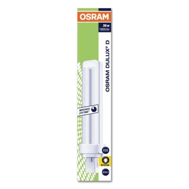 Лампа энергосберегающая КЛЛ 26Вт G24d-3 тепло-белая 2700К DULUX D 26W/827 G24D-3 10X1 | 4050300011912 | Osram