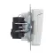 BRITE Розетка с заземлением с защитными шторками и крышкой 16А IP44 РСбш10-3-44-БрА алюминий