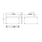 Световой указатель LED BS-NEXTRINO-73-S1-INEXI2 Gray постоянный IP40 | а15511 | Белый свет