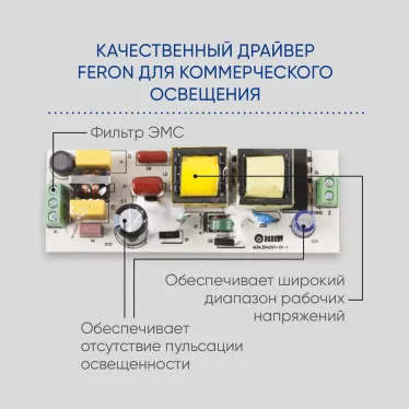 Светильник светодиодный трековый на шинопровод ДПО-30w 4000К 2700Лм черный
