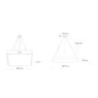 Светильник LED Geometria Quadro SPO-163-W-40K-050 50Вт 4000К 3700Лм IP40 600х80 белый подвесной драйвер внутри