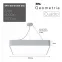 Светильник LED Geometria Quadro SPO-163-W-40K-050 50Вт 4000К 3700Лм IP40 600х80 белый подвесной драйвер внутри