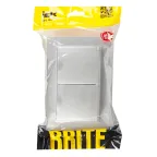 BRITE Розетка двойная с заземлением с защитными шторками и крышкой 16А в сборе IP44 РСбш12-3-44-БрА алюминий