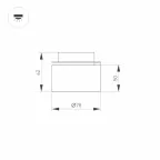 Модуль светодиодный PLURIO-LAMP-R77-9W Warm3000 (COP, 36 deg, 2-2, 38V, 200mA) (Arlight, Металл) | 031837 | Arlight