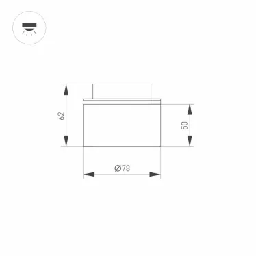 Модуль светодиодный PLURIO-LAMP-R77-9W Warm3000 (COP, 36 deg, 2-2, 38V, 200mA) (Arlight, Металл) | 031837 | Arlight