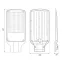 Светильник уличный LED SPP-504-0-50K-120 120Вт 12 000лм 5000К IP65 КСС Д DOB SMD 48мм