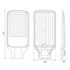 Светильник уличный LED SPP-504-0-50K-120 120Вт 12 000лм 5000К IP65 КСС Д DOB SMD 48мм