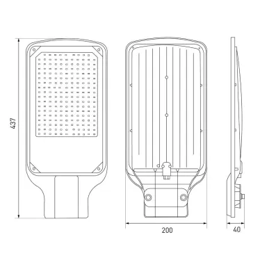 Светильник уличный LED SPP-504-0-50K-120 120Вт 12 000лм 5000К IP65 КСС Д DOB SMD 48мм