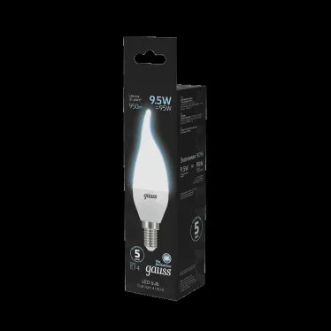 Лампа светодиодная Black LED Свеча на ветру E14 9.5W 950lm 4100K | 104101210 | Gauss