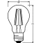 Лампа светодиодная филаментная LED STAR Classic A, прозрачная колба, Е27 LEDSCLA40 4W/827 230V FIL E27 FS1 | 4058075055292 | Osram