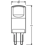 Лампа светодиодная PARATHOM PIN 3, 8W, G9 LEDPPIN40 CL 3, 8W/840 230V G9 FS1 | 4058075812710 | Osram