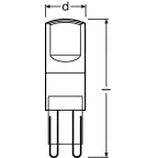 Лампа светодиодная PARATHOM PIN 2, 6W, G9 LEDPPIN30 CL 2, 6W/827 230V G9 FS1 | 4058075811515 | Osram