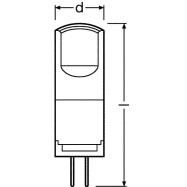Лампа светодиодная PARATHOM PIN 2, 4W, G4, 12в LEDPPIN30 CL 2, 4W/827 12V G4 FS1 | 4058075811492 | Osram