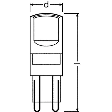 Лампа светодиодная PARATHOM PIN 1, 9W, G9 LEDPPIN20 CL 1, 9W/827 230V G9 FS1 | 4058075811454 | Osram