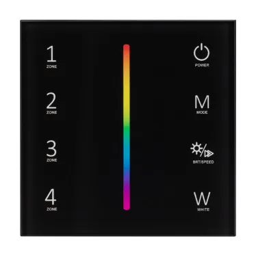 Панель Sens SMART-P30-RGBW Black (230V, 4 зоны, 2.4G) | 027104 | Arlight