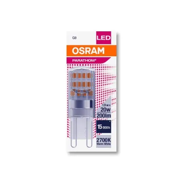 Лампа светодиодная PARATHOM PIN 1, 9W, G9 LEDPPIN20 CL 1, 9W/827 230V G9 FS1 | 4058075811454 | Osram