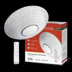                  Светильник светодиодный COMFORT CRYSTAL 55Вт 230В 3000-6500K 4400Лм 400x100мм с пультом ДУ | 4690612034898 | IN HOME
               