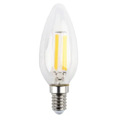 Лампа светодиодная F-LED B35-5W-827-E14 (филамент, свеча, 5Вт, тепл, E14) | Б0043435 | ЭРА