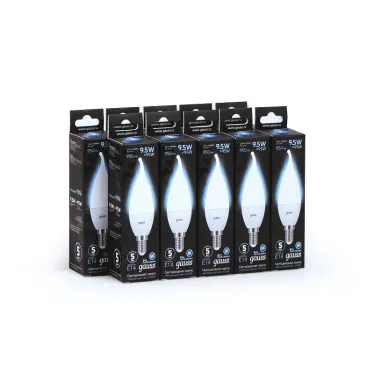 Лампа светодиодная Black LED Свеча на ветру E14 9.5W 950lm 4100K | 104101210 | Gauss
