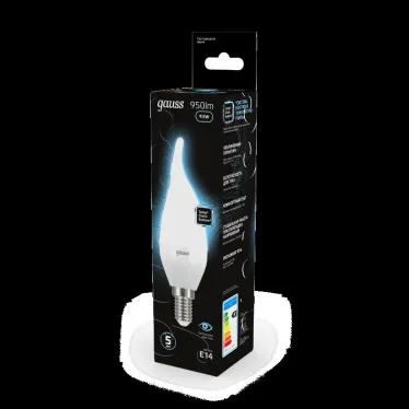 Лампа светодиодная Black LED Свеча на ветру E14 9.5W 950lm 4100K | 104101210 | Gauss
