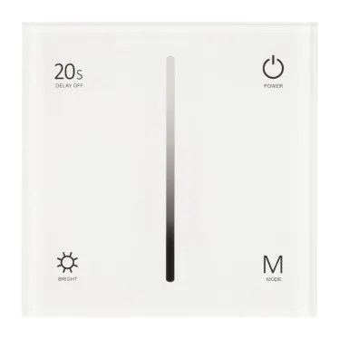 Панель SMART-P6-DIM-G-IN White (12-24V, 4x3A, Sens, 2.4G) (Arlight, IP20 Пластик, 5 лет) | 034781 | Arlight