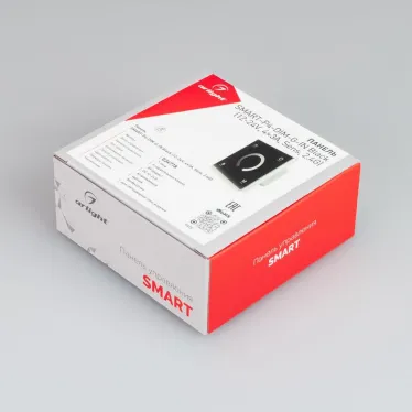 Панель SMART-P4-DIM-G-IN Black (12-24V, 4x3A, Sens, 2.4G) (Arlight, IP20 Пластик, 5 лет) | 034778 | Arlight